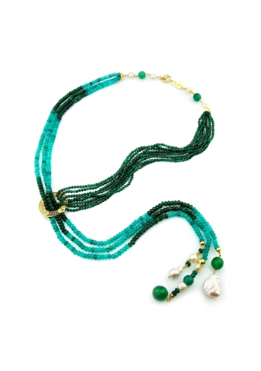 Sciarpetta agata verde smeraldo﻿