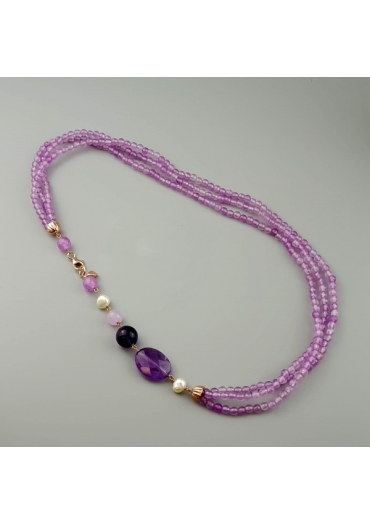 Torchon ametista lavanda,perle coltivate