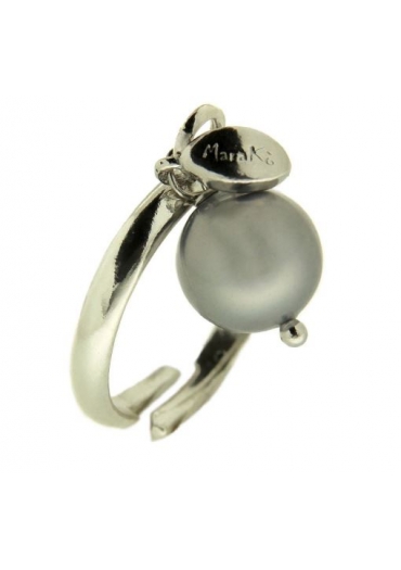 Anello le meline, perla maiorca grigia﻿