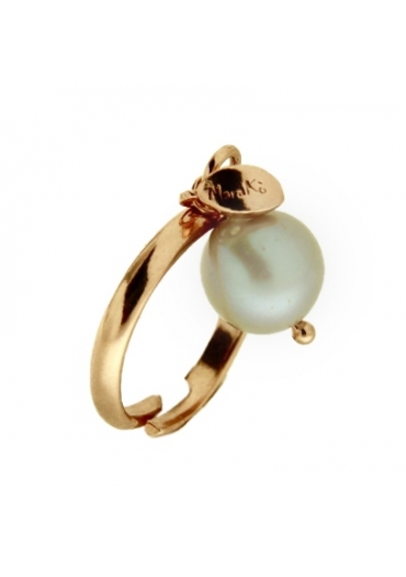 anello le meline, perla coltivata grigia﻿