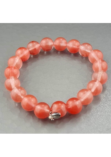 Bracciale quarzo cherry 10 mm﻿