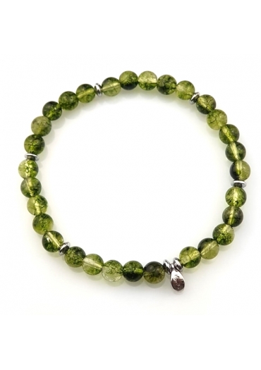 Bracciale quarzo muschiato 6mm﻿