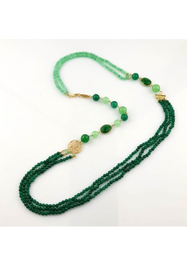 Chanel agata verde smeraldo, giada crisopaz﻿