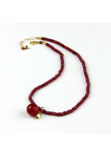 Choker Agata Ruby con melina﻿