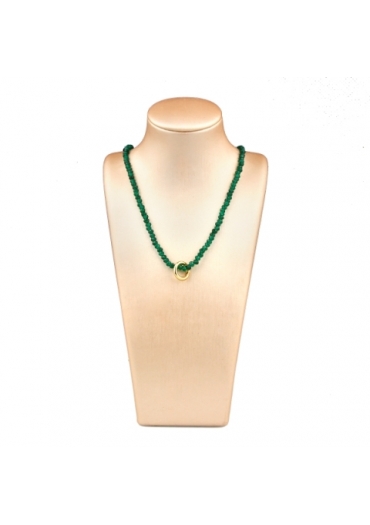 Collier agata verde smeraldo﻿