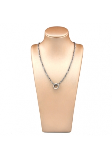 Collier ematite﻿ argento