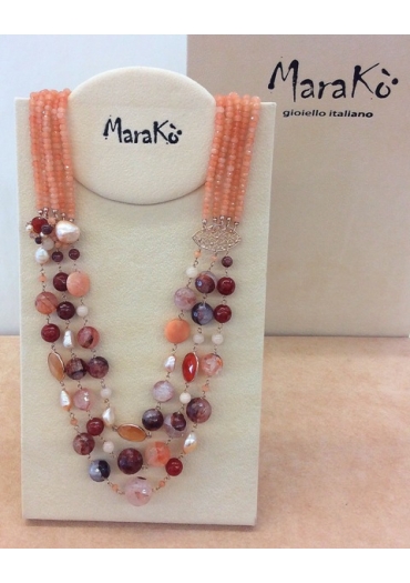 collier quarzo cipria