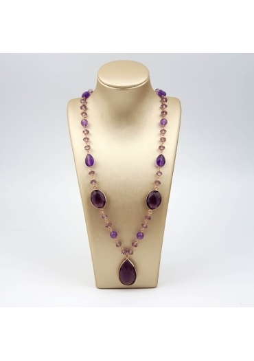 Girocollo ametista idrotermale