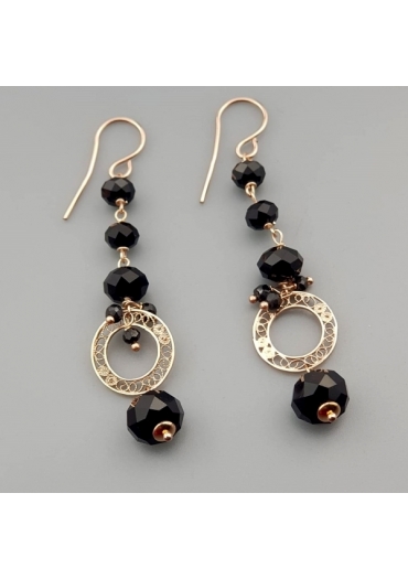 Orecchini Agata nera