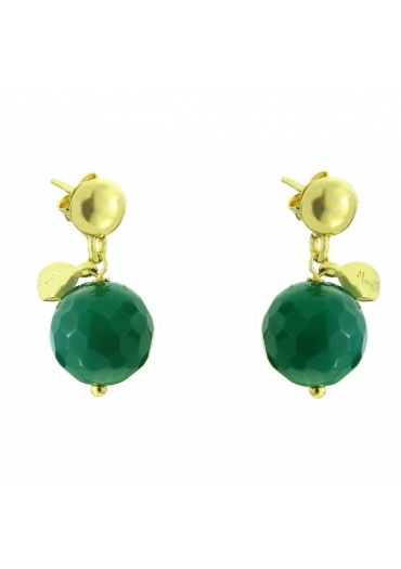 Orecchini agata verde smeraldo﻿