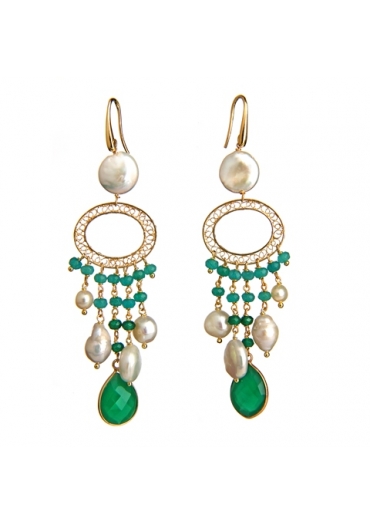 Or giada crisopaz e agata verde smeraldo