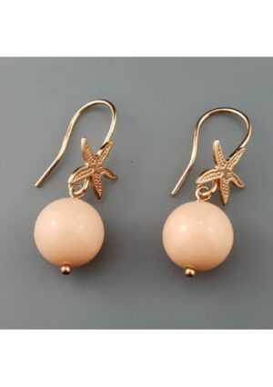 Orecchini corallo bamboo rosa