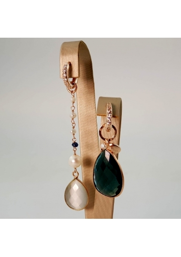 Orecchini  Fantasy zirconi quarzo blue light﻿