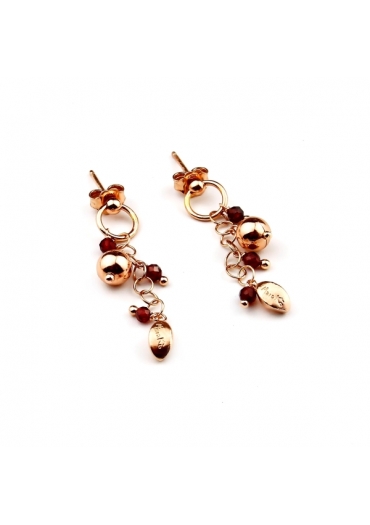 Orecchini granato taglio diamond﻿