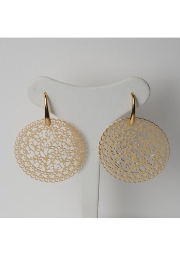 Orecchini lastra laserata argento cm 3,5﻿