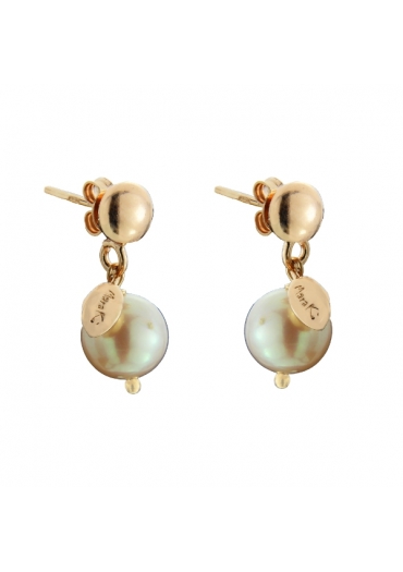 Orecchini melina perla coltivata rosa 10 mm﻿