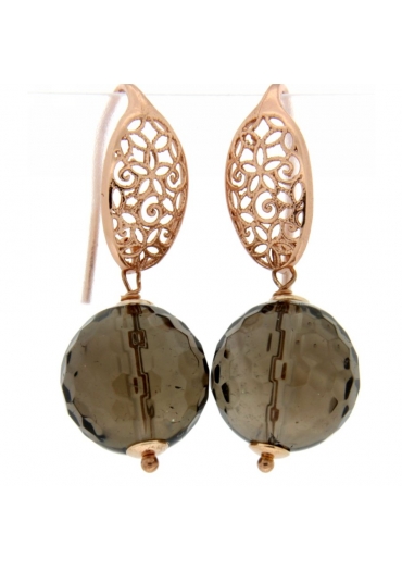 orecchini quarzo fumè﻿