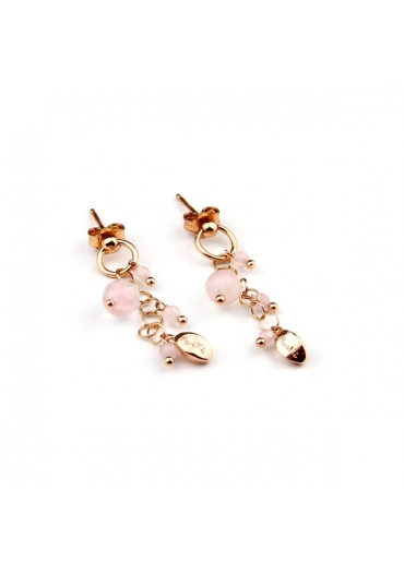 Orecchini quarzo rosa﻿
