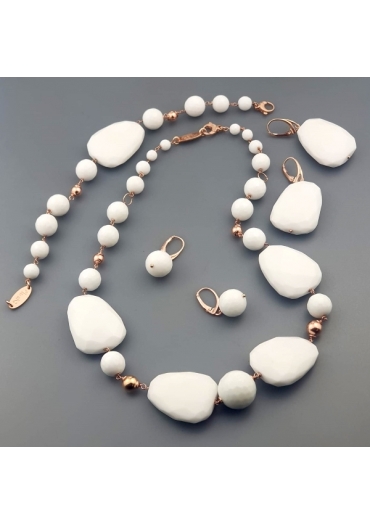 Parure agata bianca﻿