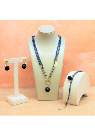 Parure Agata blu zaffiro
