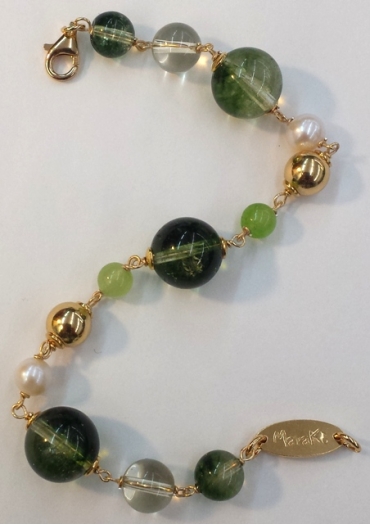 Bracciale Quarzo verde muschiato﻿