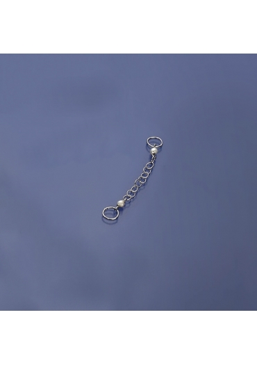 Catenina porta ciondoli rodio