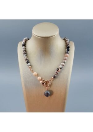 Collier Easy  diaspro rosa 6 mm﻿