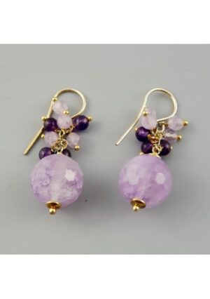 Orecchini a Grappolo in ametista ﻿
