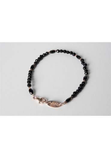 Bracciale uomo agata nera