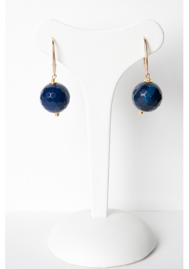 Orecchini, Agata blu zaffiro – cod:OR1040