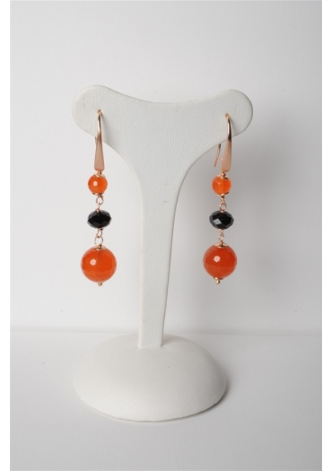 Orecchini agata arancione
