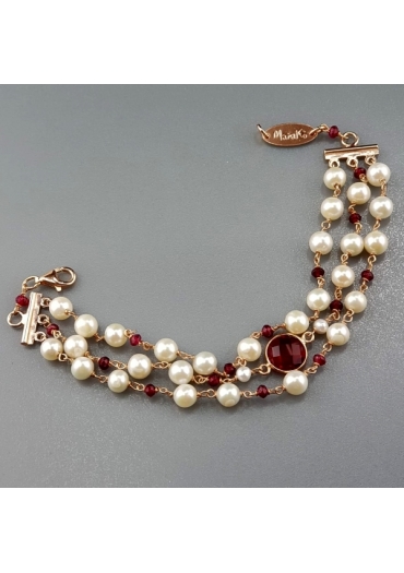 Bracciale a 3 fili perle coltivate