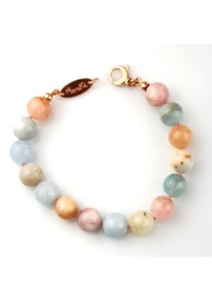Bracciale acquamarina multicolor10 mm﻿