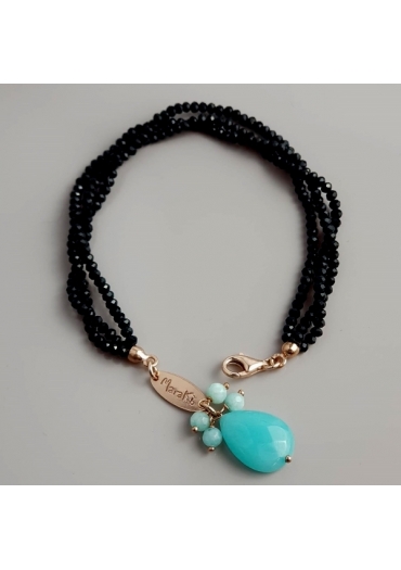 Bracciale agata nera