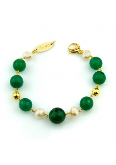 Bracciale agata verde smeraldo﻿