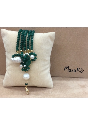 Bracciale agata verde smeraldo﻿