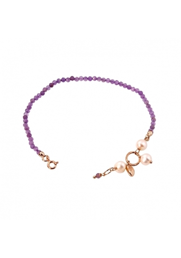 Bracciale Rugiada, Ametista taglio diamond﻿