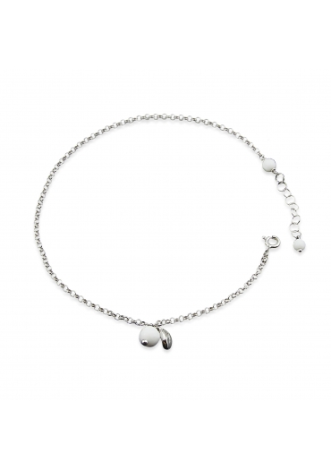 Cavigliera arg.925/00 rh agata bianca﻿