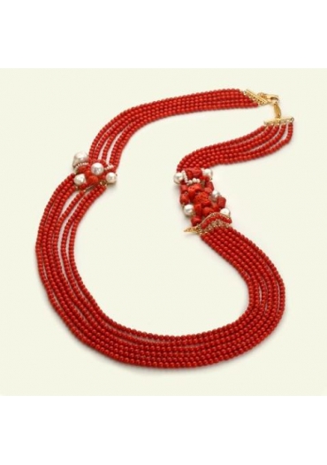 Chanel corallo bamboo, Corallo Sardo, Perle coltivate﻿