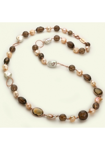 Chanel perle coltivate, quarzo fumè﻿