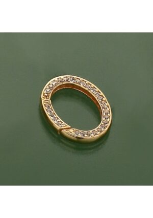 Chiusura a molla oroBig con  zirconi﻿