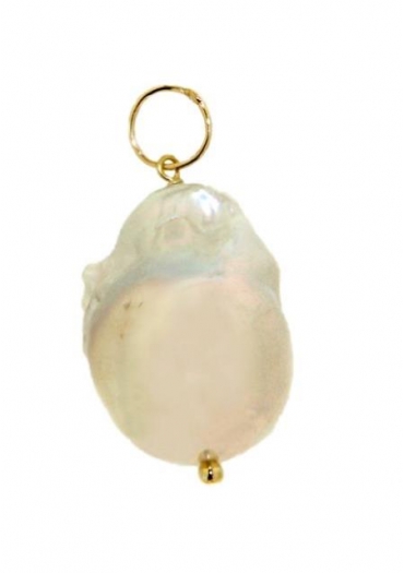 Ciondolo Perla barocca big arg.placcato oro﻿