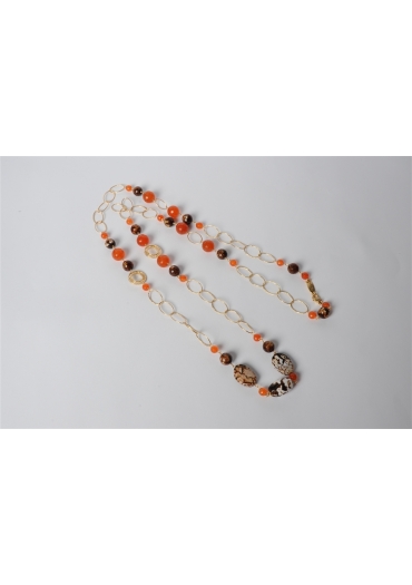 Collana diaspro marrone