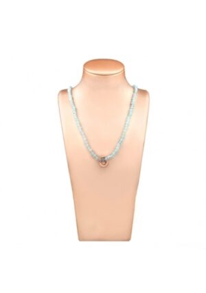 Collier acquamarina milk taglio diamond﻿