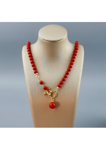Collier Easypasta corallo rosso 6 mm﻿