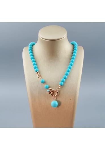 Collier EasyPasta turchese 4 fiori 6 mm﻿