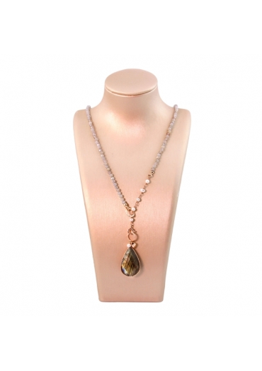 Collier Rugiada, Labradorite,goccia 24 per 15 mm﻿