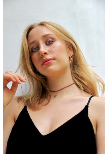 Choker  Granato taglio diamond 