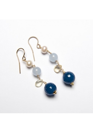 Or agata blu zaffiro