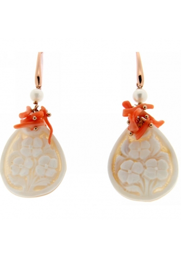 Or cammei e corallo rosa